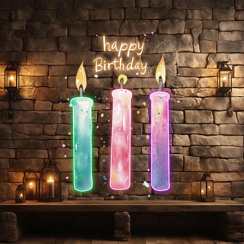 Three Candle Lights - Creative LED neon sign product image