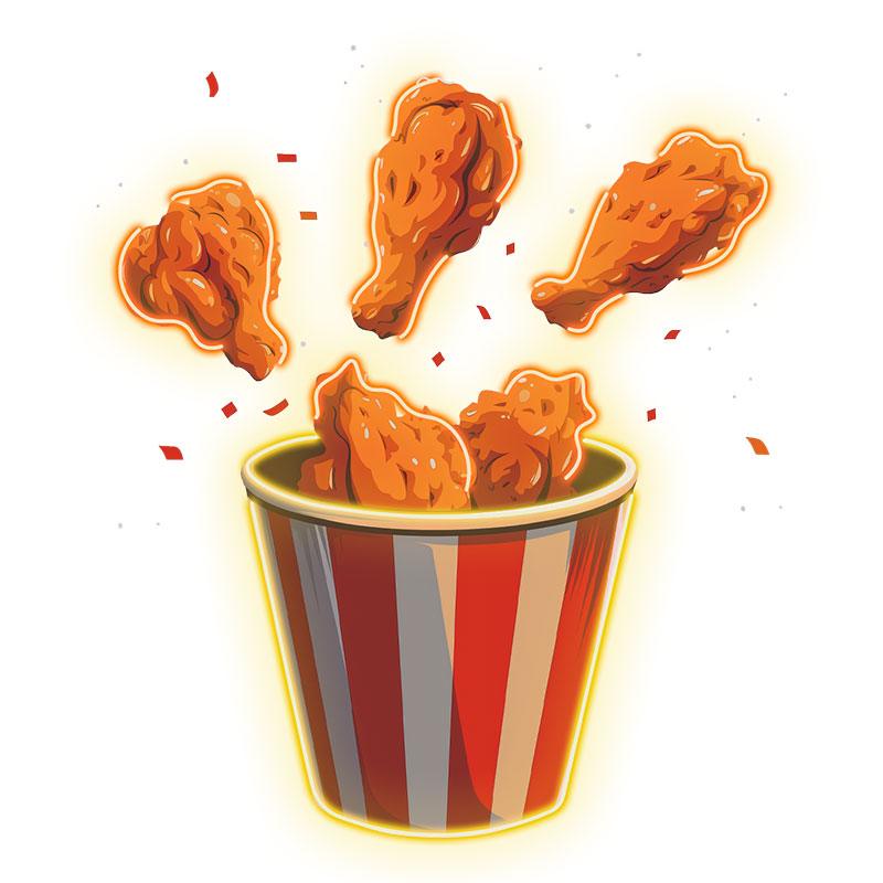 Creative - Delicious Fried Chicken LED neon sign product image