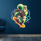 Cool Spaceman Skateboard Jumping LED neon sign by NeonCS