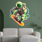 Cool Spaceman Skateboard Jumping LED neon sign product image