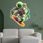 Astronaut Skateboard LED Sign Spaceman LED neon sign product image