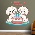 Cute Puppy Around Cake Happy Birthday LED neon sign product image