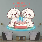 Cute Puppy Around Cake Happy Birthday LED neon sign product image
