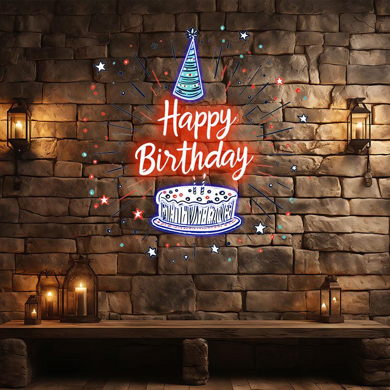 Happy Birthday LED Cake Decorating LED neon sign product image