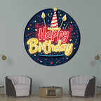 Round Happy Birthday Atmosphere LED neon sign product image