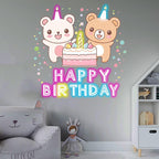 Two Bears Around Cake Birthday LED neon sign product image
