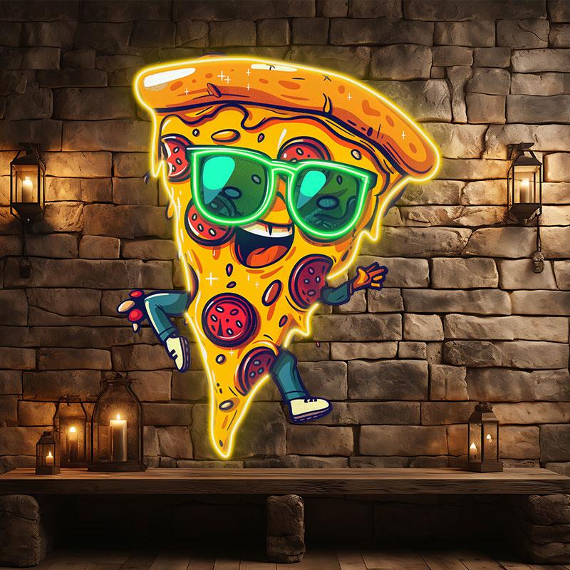 Dancing Pizza Lights - Wearing LED neon sign product image