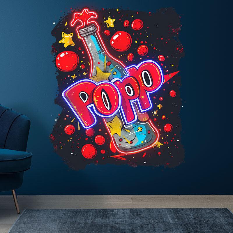 Festive Atmosphere Pop Wine Bottle LED LED neon sign product image