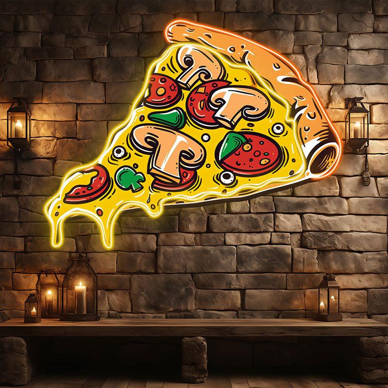Delicious Pizza Lights - Mushroom LED neon sign product image