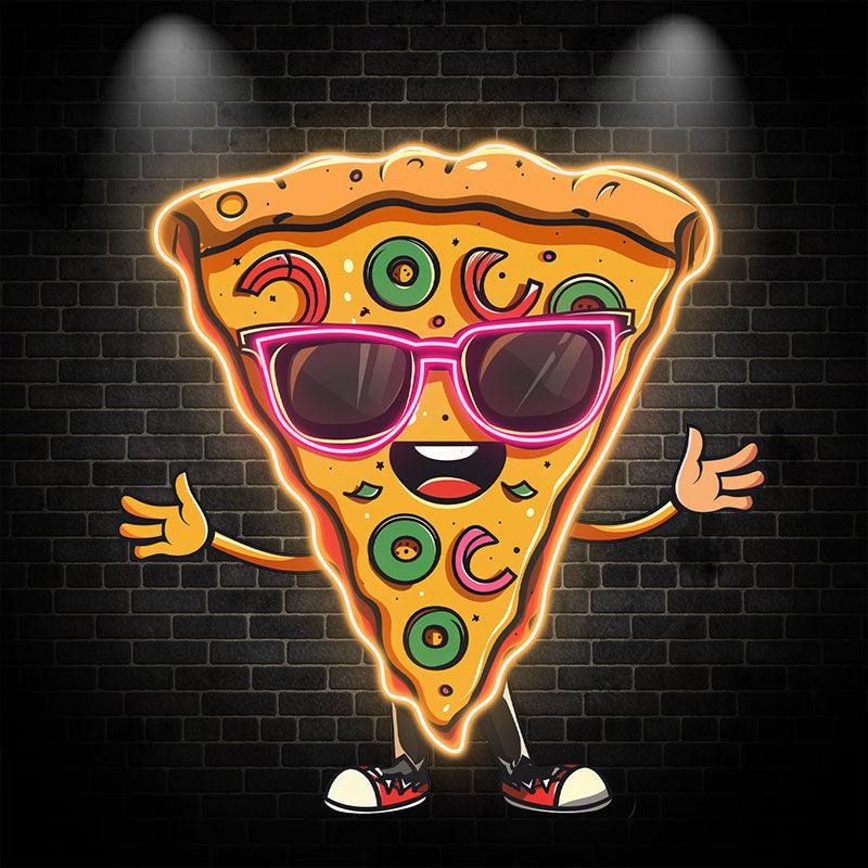 Funny Pizza Lights - Smiley Face in LED neon sign by NeonCS