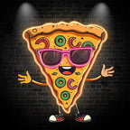 Funny Pizza Lights - Smiley Face in LED neon sign by NeonCS