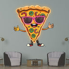 Funny Pizza Lights - Smiley Face in LED neon sign product image