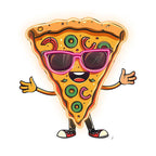Funny Pizza Lights - Smiley Face in LED neon sign product image