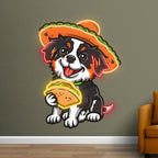 Cute Puppy Lights - Hat Wearing Hand LED neon sign product image