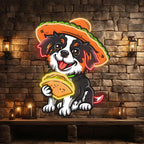 Cute Puppy Lights - Hat Wearing Hand LED neon sign product image