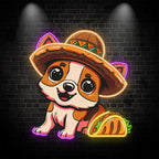 Cute Puppy Lights - with Hat Smile LED neon sign by NeonCS
