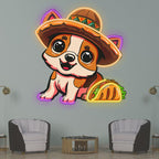 Cute Puppy Lights - with Hat Smile LED neon sign product image