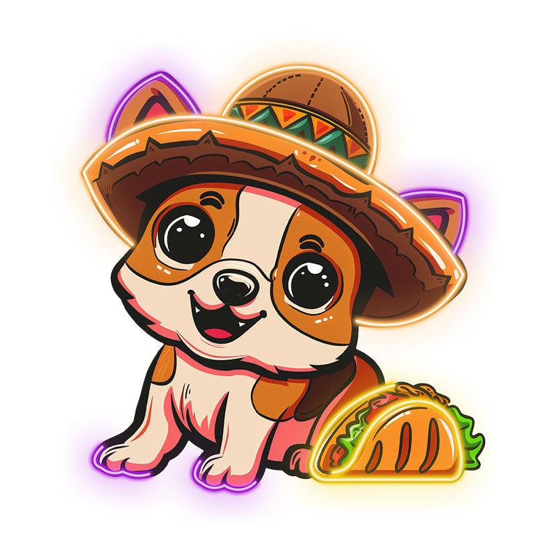 Cute Puppy Lights - with Hat Smile LED neon sign product image