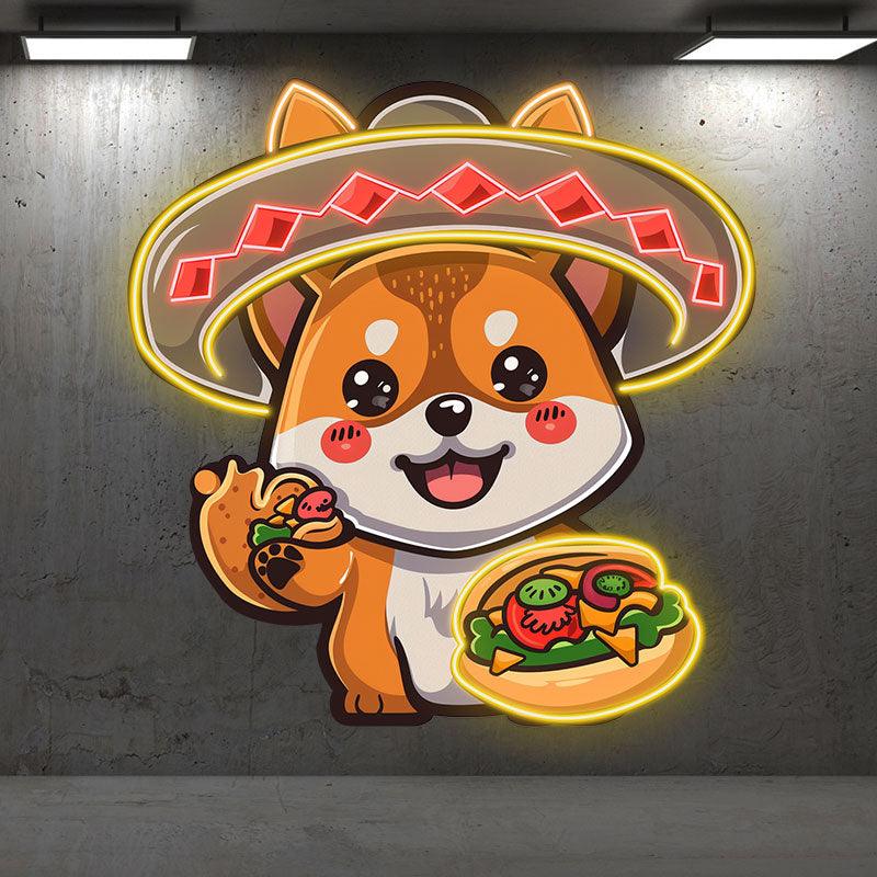 Cute Puppy Lights - Head with Swimming LED neon sign product image