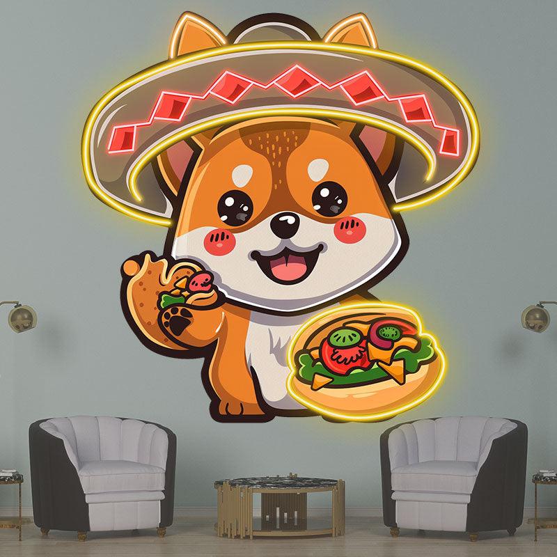 Cute Puppy Lights - Head with Swimming LED neon sign product image