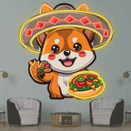 Cute Puppy Lights - Head with Swimming LED neon sign product image