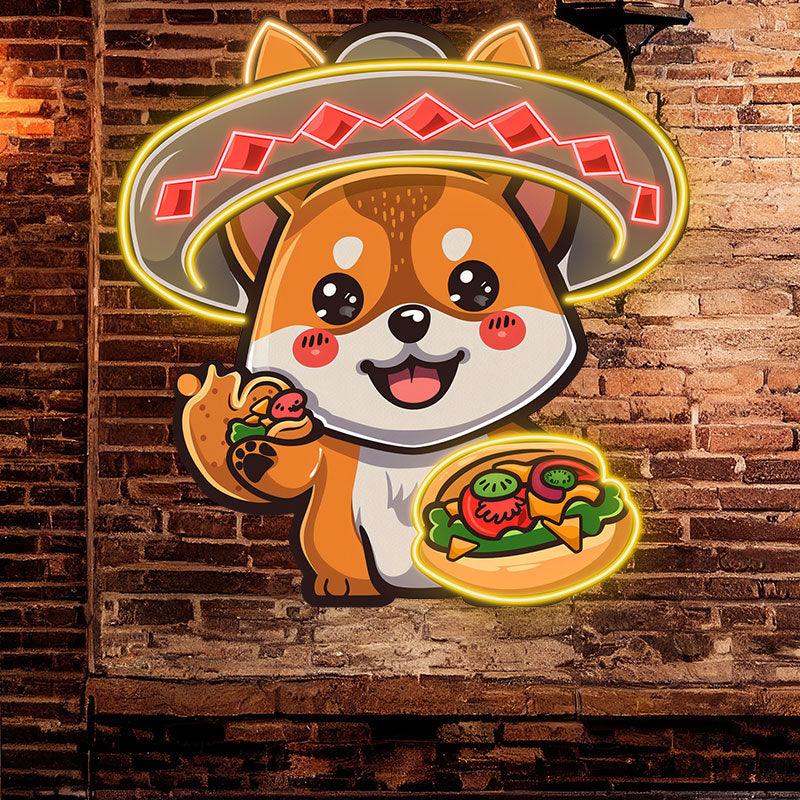 Cute Puppy Lights - Head with Swimming LED neon sign product image