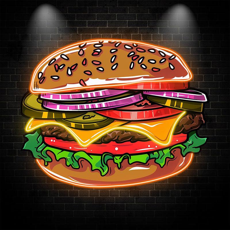 Tasty Burger Lights - Filled with LED neon sign by NeonCS