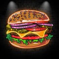 Tasty Burger Lights - Filled with LED neon sign by NeonCS