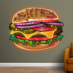 Tasty Burger Lights - Filled with LED neon sign product image