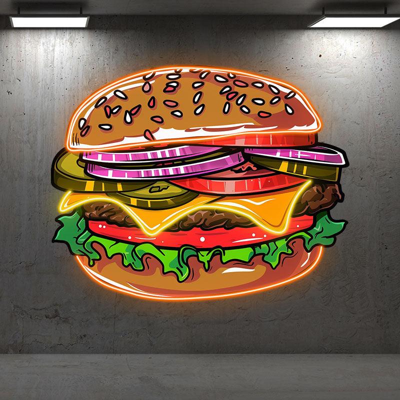 Tasty Burger Lights - Filled with LED neon sign product image