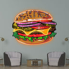 Tasty Burger Lights - Filled with LED neon sign product image