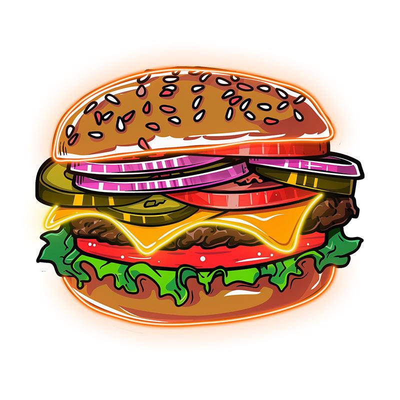 Tasty Burger Lights - Filled with LED neon sign product image