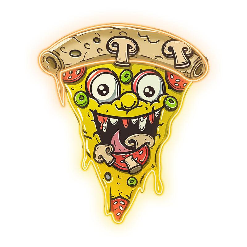 Wacky Smiley Pizza Lights - Fixtures LED neon sign product image
