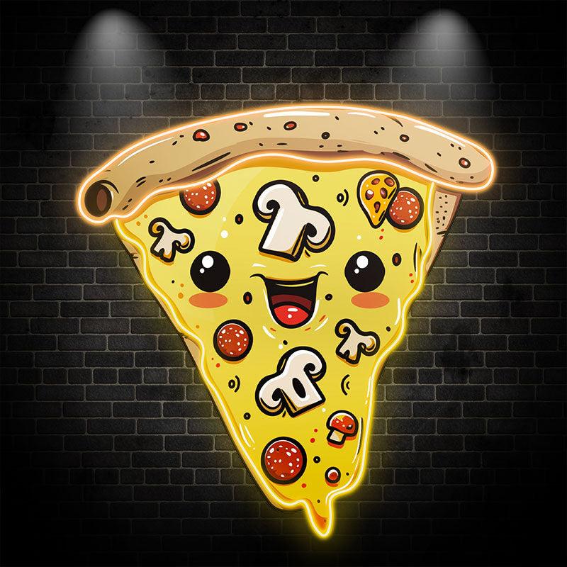 Creamy Chocolate Pizza - Smiley Face LED neon sign by NeonCS