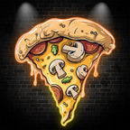 Mushroom Chocolate Vegetable Pizza LED neon sign by NeonCS