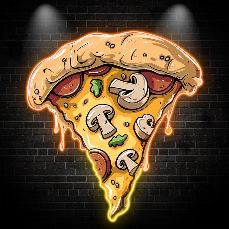 Mushroom Chocolate Vegetable Pizza LED neon sign by NeonCS