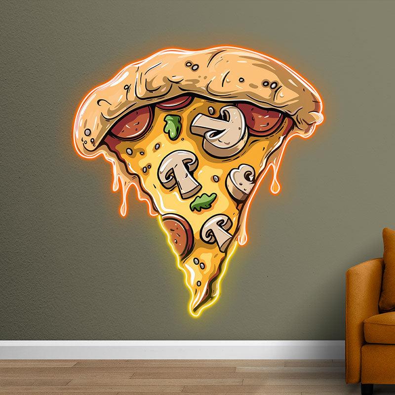 Mushroom Chocolate Vegetable Pizza LED neon sign product image
