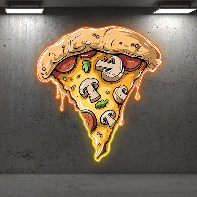 Mushroom Chocolate Vegetable Pizza LED neon sign product image