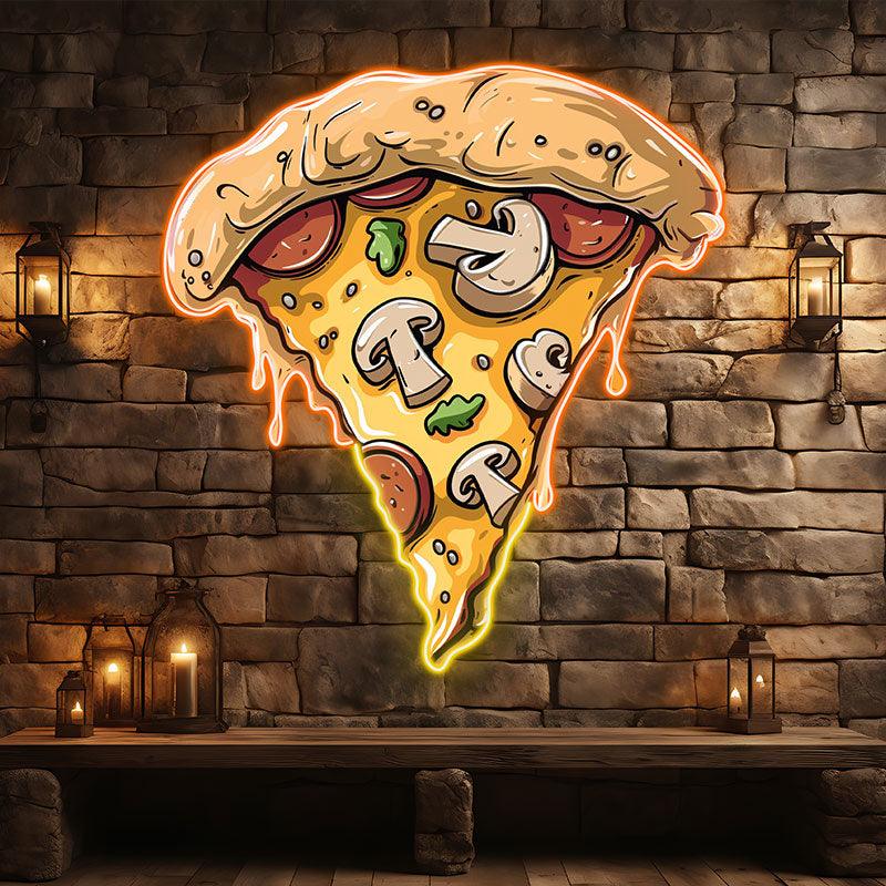 Mushroom Chocolate Vegetable Pizza LED neon sign product image