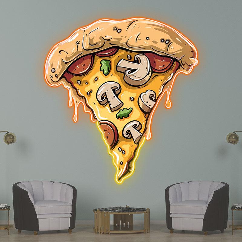 Mushroom Chocolate Vegetable Pizza LED neon sign product image