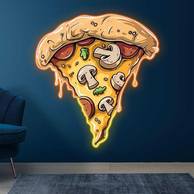 Mushroom Chocolate Vegetable Pizza LED neon sign product image