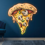 Mushroom Chocolate Vegetable Pizza LED neon sign product image