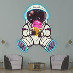 Spaceman Lights - Sitting Hand Holding LED neon sign product image