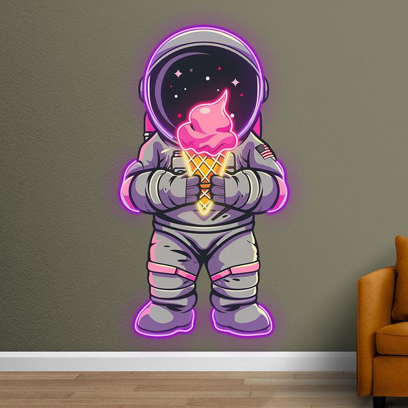 Purple Spaceman Lights - with Big Ice LED neon sign product image