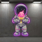 Purple Spaceman Lights - with Big Ice LED neon sign product image
