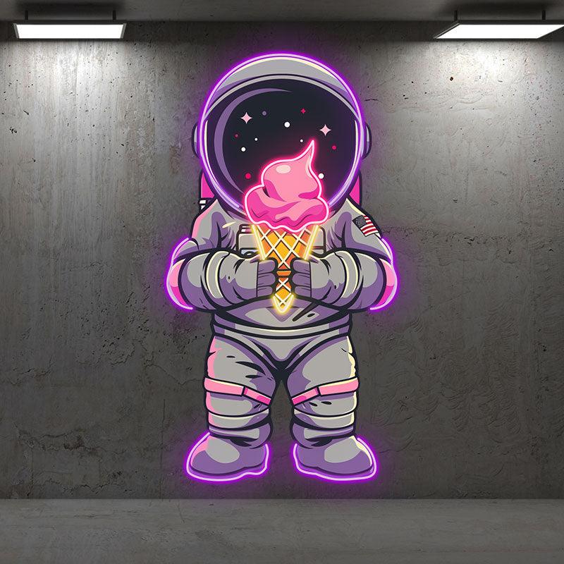 Purple Spaceman Lights - with Big Ice LED neon sign product image
