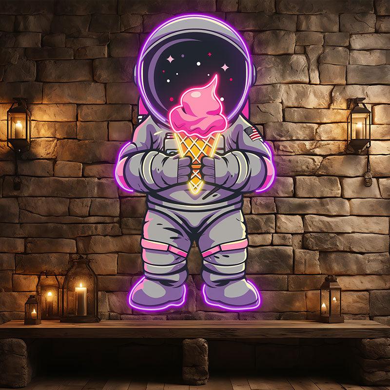 Purple Spaceman Lights - with Big Ice LED neon sign product image