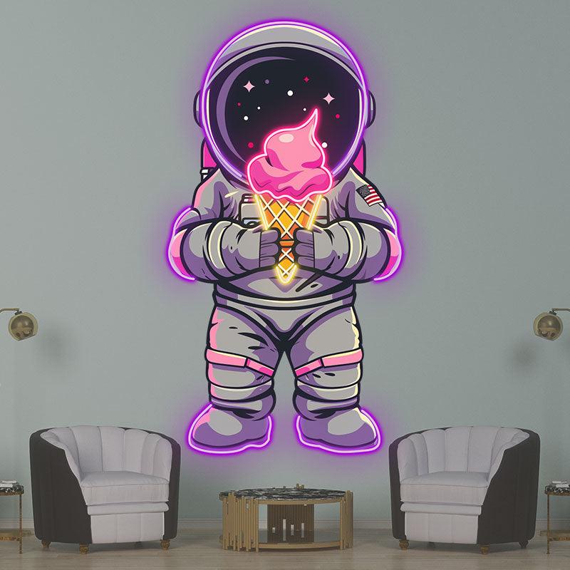 Purple Spaceman Lights - with Big Ice LED neon sign product image