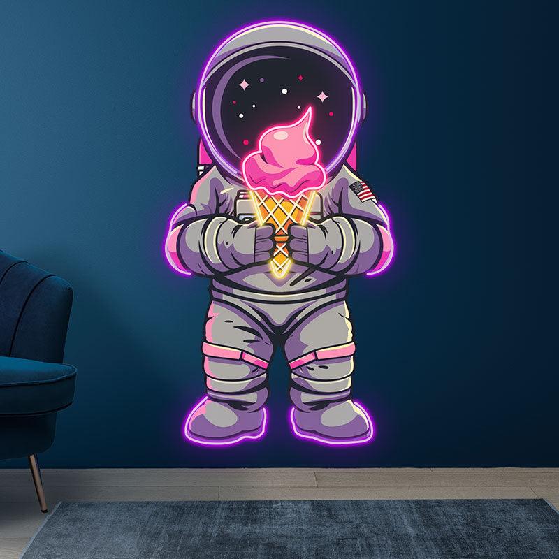 Purple Spaceman Lights - with Big Ice LED neon sign product image