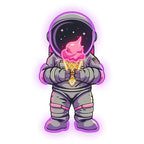 Purple Spaceman Lights - with Big Ice LED neon sign product image